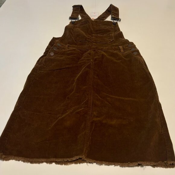 Inherit Clothing - Aria Corduroy Overall Jumper Dress - Camel - Size Medium - Picture 1 of 14